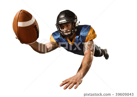 one american football player man studio isolated 39609843