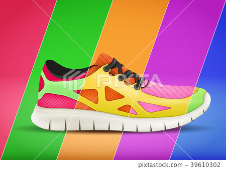 Advertising sport poster in trendy color 39610302