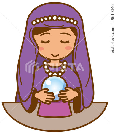 Illustration of a fortune teller 39610346