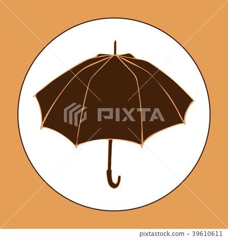 Opened umbrella isolated on white background. - Stock Illustration ...