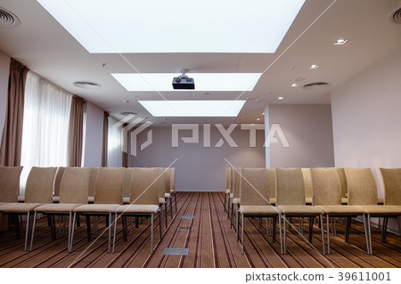 interior of assembly hall with costly chairs and 39611001