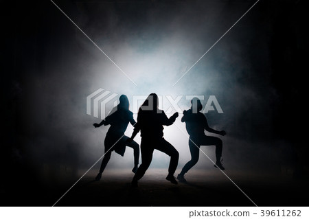 group of girls dancing at night club group of girls dancing at night club 39611262