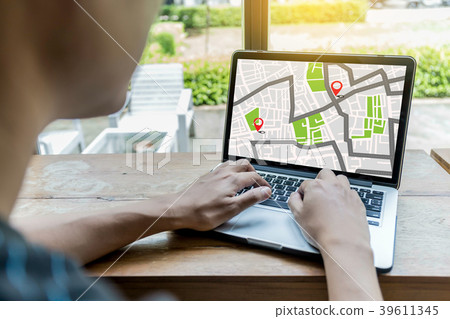 GPS Map to Route Destination network connection GPS Map to Route Destination network connection 39611345