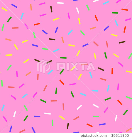 Glaze and Colored Sprinkles Seamless Pattern Glaze and Colored Sprinkles Seamless Pattern 39611500