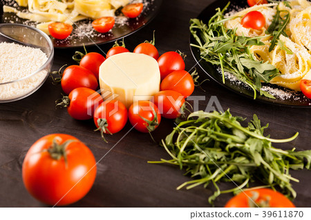 Healthy and delicious pasta on a table Healthy and delicious pasta on a table 39611870