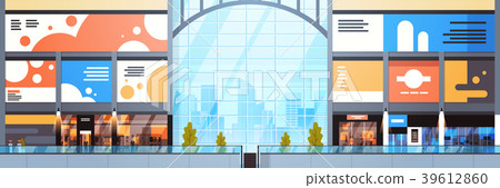 Modern Shopping Mall Interior Big Many Boutiques Modern Shopping Mall Interior Big Many Boutiques 39612860