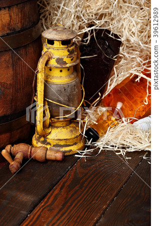 Whiskey bottles.kerosene lantern style oil lamps 39612989