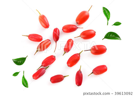 fresh barberry isolated on a white background. top fresh barberry isolated on a white background. top 39613092