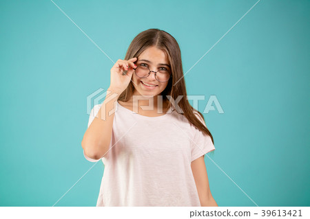 young teacher in glasses in casual clothing young teacher in glasses in casual clothing 39613421