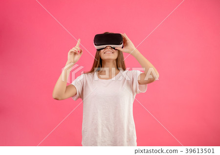 teenager is playing gaame in vertual reality teenager is playing gaame in vertual reality 39613501