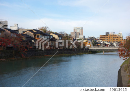 金澤淺野河畔風景素材 金澤淺野河畔風景素材 39613615