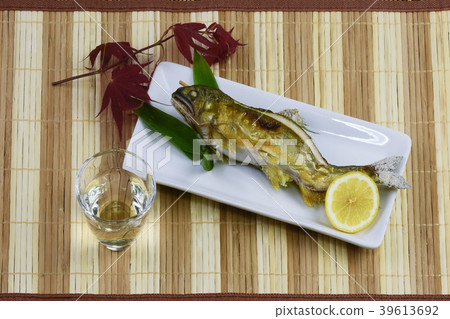 喝三文魚烤鹽的清酒 喝三文魚烤鹽的清酒 39613692