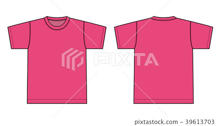 短袖T卹圖片模板(粉色) 短袖T卹圖片模板(粉色) 39613703