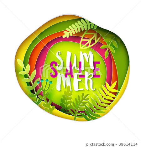 Summer sale paper art layers 39614114
