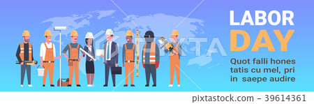 Labor Day Horizontal Template Poster With People Labor Day Horizontal Template Poster With People 39614361