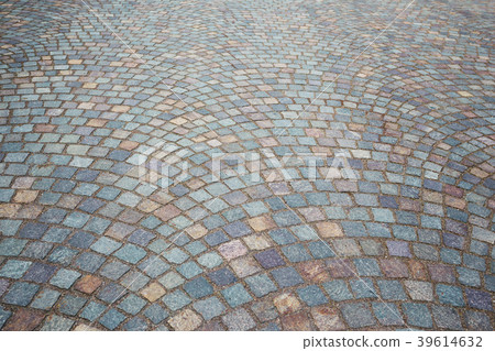 Granite cobble stoned pavement background. Granite cobble stoned pavement background. 39614632