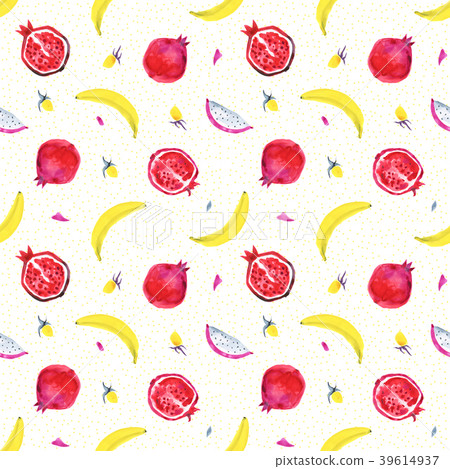 Tropical pattern of exotic fruit. Abstract 39614937