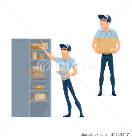 Postman, delivery man, mailman or courier icon Postman, delivery man, mailman or courier icon 39615847