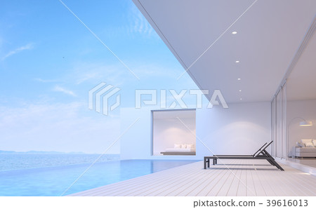 Pool villa terrace 3d render 39616013