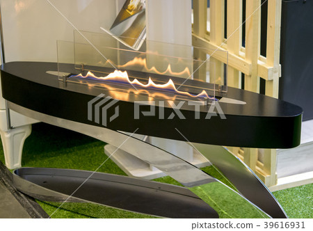 Modern bio fireplot fireplace on ethanol gas. 39616931
