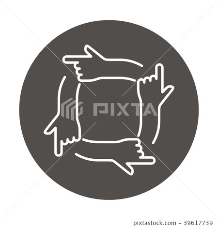 Hands pointing each other - responsibility concept 39617739