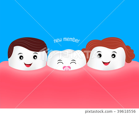 New baby tooth character growing up.  39618556