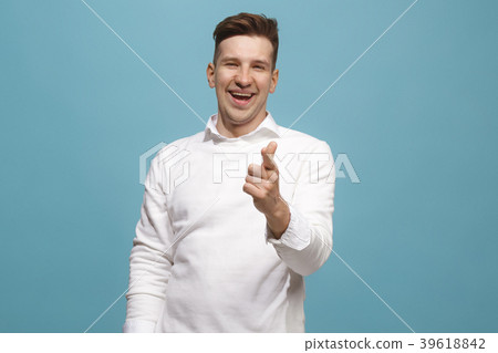 The happy business man point you and want you 39618842