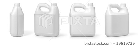Plastic canister on white 39619729
