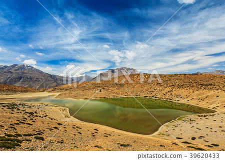 Dhankar lake in Himalayas 39620433