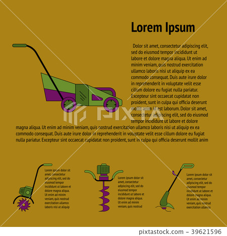 garden tools, vector illustration garden tools, vector illustration 39621596