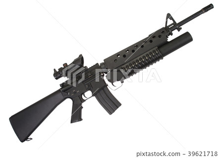 M16 rifle with an M203 grenade launcher M16 rifle with an M203 grenade launcher 39621718