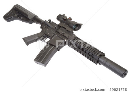 M4 special forces rifle isolated on a white  39621758