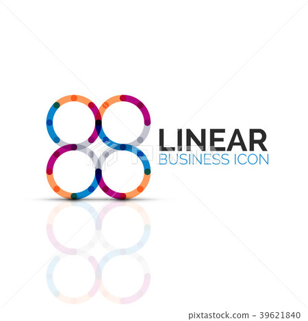 Abstract flower or star, linear thin line icon Abstract flower or star, linear thin line icon 39621840