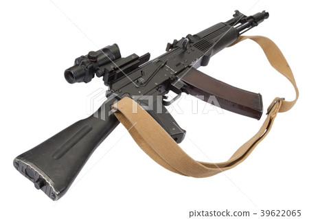 modern kalashnikov rifle on white 39622065