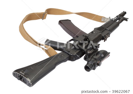 modern kalashnikov rifle on white modern kalashnikov rifle on white 39622067