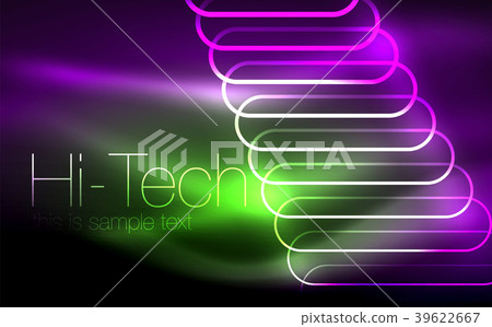 Glowing ellipses dark background, waves and swirl 39622667