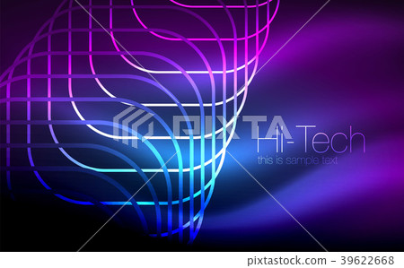 Glowing ellipses dark background, waves and swirl Glowing ellipses dark background, waves and swirl 39622668