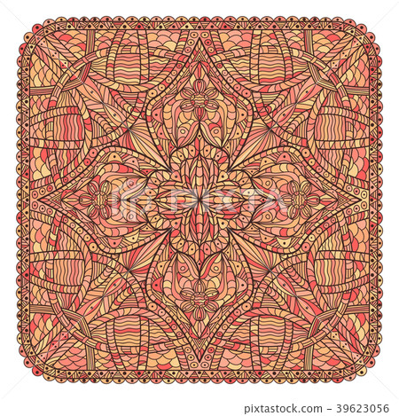 Oriental flower background. Mandala like square 39623056