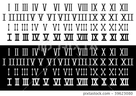 Roman numerals. Collection 39623080