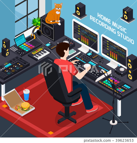 Project Studio Isometric Composition 39623653