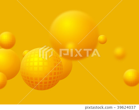 Abstract floating spheres background. 39624037
