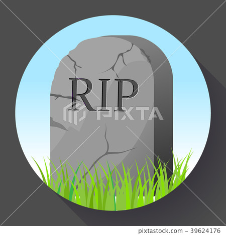 Headstone icon in cartoon style. Funeral ceremony Headstone icon in cartoon style. Funeral ceremony 39624176