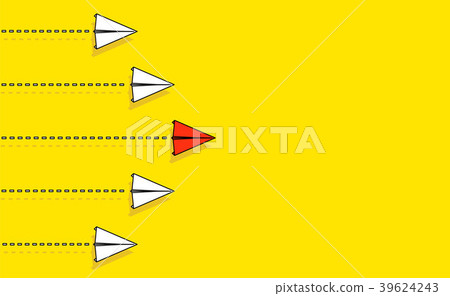 Creative vector illustration of crowd paper plane Creative vector illustration of crowd paper plane 39624243