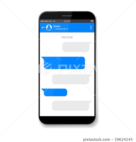 Creative vector illustration of messenger window 39624245