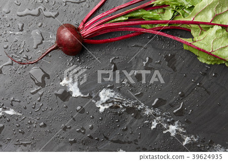 Fresh harvested beetroot on stone background Fresh harvested beetroot on stone background 39624935