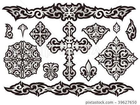 Cross ornament design set 39627650