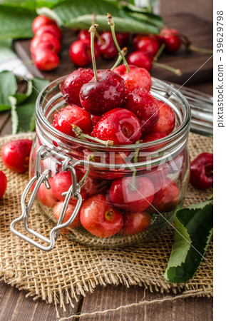 Freshly picked cherries Freshly picked cherries 39629798
