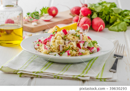 Couscous with radishes and herbs Couscous with radishes and herbs 39630293