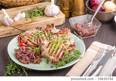 Grilled pork chops Grilled pork chops 39630788