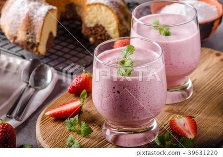 Strawberries milkshake summer drink Strawberries milkshake summer drink 39631220